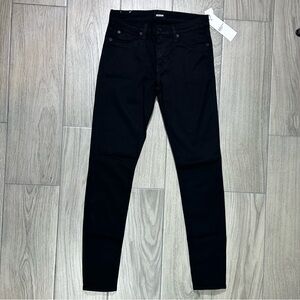 NWT HUDSON NATALIE Black Super Skinny Mid Rise Ankle Jeans 26